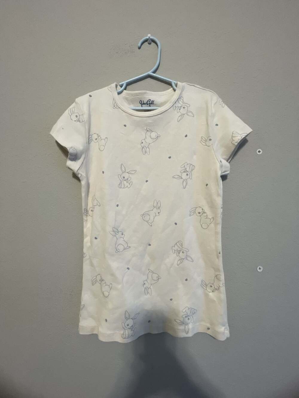John Galt Hailie Bunny Print Short Sleeve T-Shirt